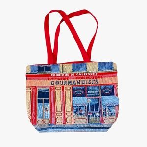 Milson & Louis zippered Tote bag with flat bottom